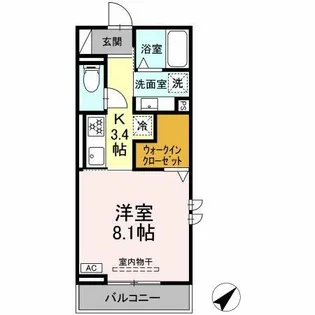 AXIS C【2階】の間取り