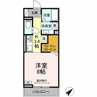 AXIS C【1階】の間取り