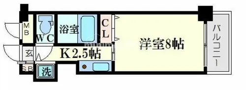 タイホウハイツ敷津4番館【4階】の間取り