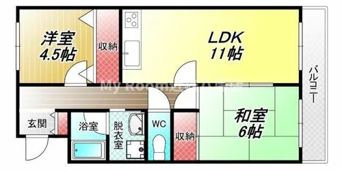 ミレニアムニシムラ【3階】の間取り