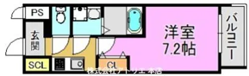 MAXIV大阪長田【7階】の間取り