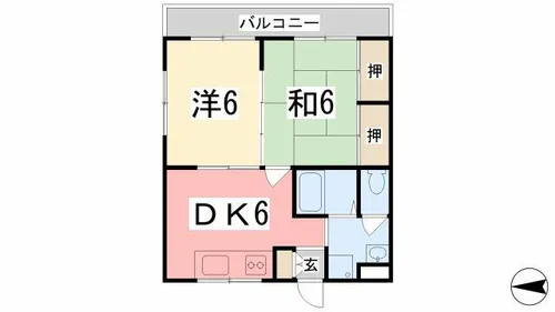 ロイヤルメゾン白浜 A棟【302号室】の間取り