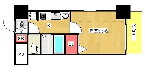 エステムコート大阪ベイエリア【3階】の間取り