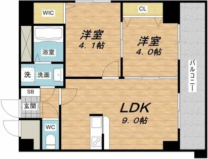 トレヴァンス梅田【5階】の間取り