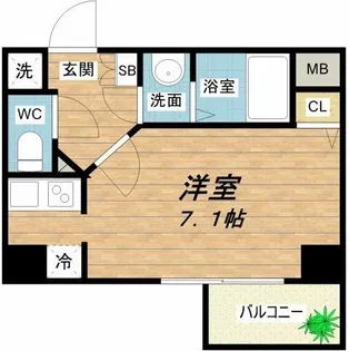 S-RESIDENCE難波Briller【4階】の間取り