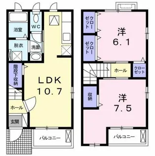 スペース フォース A【102号室】の間取り