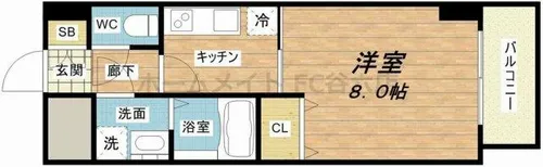 ノーブルコート堺筋本町【4階】の間取り
