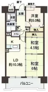 アメニティ江戸堀【7階】の間取り