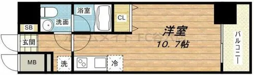 グランド上町【2階】の間取り