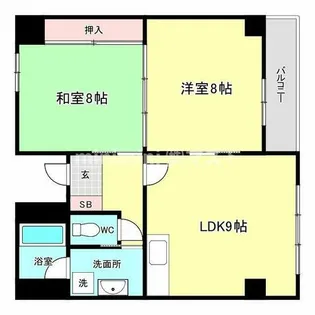 プリマール阿波座【5階】の間取り