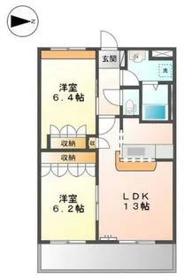 兵庫県姫路市網干区坂出【アパート】の間取り