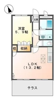 アベニール細江【105号室】の間取り