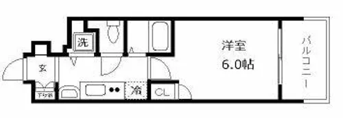 プレサンス難波元町【4階】の間取り
