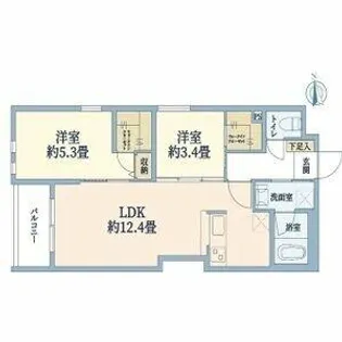 ウェルスクエア山坂【1階】の間取り