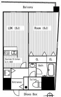 CHEZ CLARA【605号室】の間取り