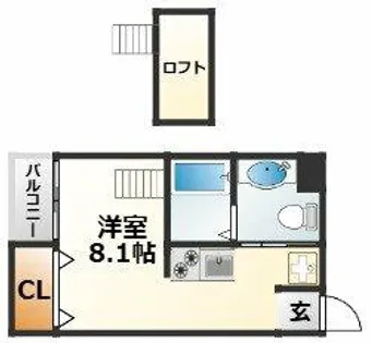 大阪府大阪市東淀川区小松1丁目【マンション】の間取り