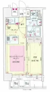 プレサンス大阪福島シエル【12階】の間取り