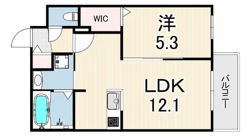 コウベアーバン【2階】の間取り
