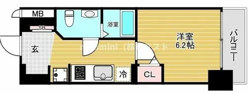 エグゼ大阪CITYZWEI(ツヴァイ)【2階】の間取り