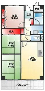 エルソレーユ【507号室】の間取り