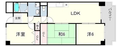 ロイヤル西宮【2階】の間取り
