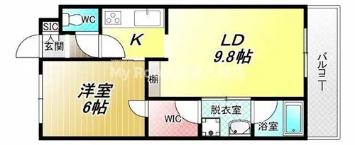 ユンヌファシリテ【1階】の間取り