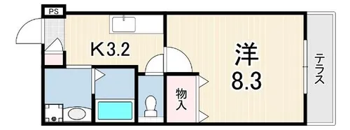 メゾン・コンフォール【1階】の間取り