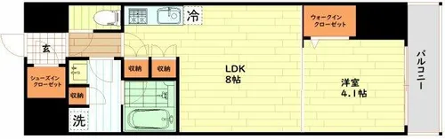 大阪府大阪市西区西本町3丁目【マンション】の間取り