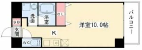 レジデンス釣鐘【7階】の間取り