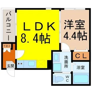 comodo東海通(コモド東海通)【201号室】の間取り