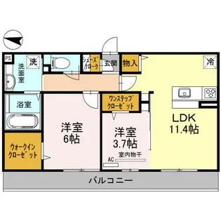 エスペランジュ【1階】の間取り