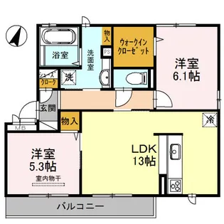 マーベラス【1階】の間取り