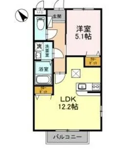 レオントポディウム Ⅱ番館【1階】の間取り