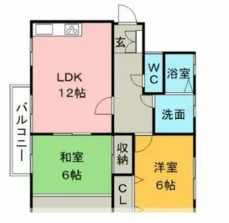 亀幸園ハイツ【2階】の間取り