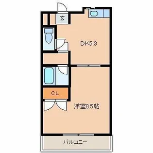 モンシェリ【3階】の間取り