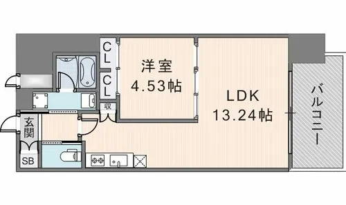 プレジオ永和ASIAN【1410号室】の間取り