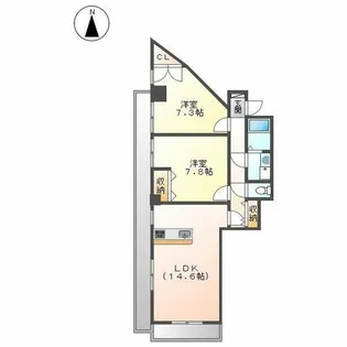 アニマーレ名城【801号室】の間取り