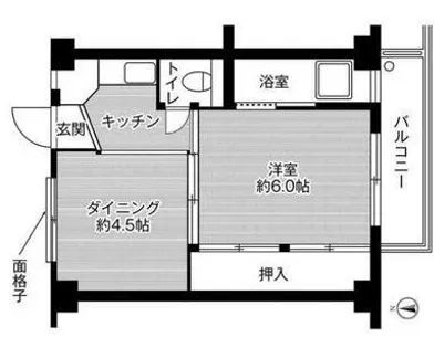 ビレッジハウス今在家2号棟【0107号室】の間取り