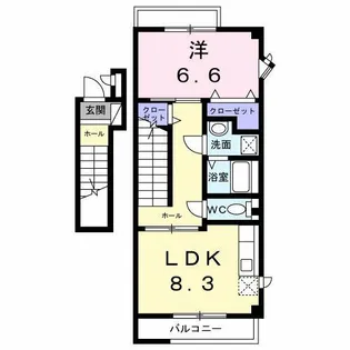 ハイステージKMM【2階】の間取り