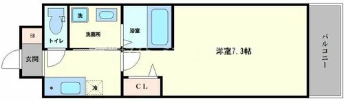 ルーセント森ノ宮【3階】の間取り