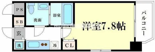 アーデン京町堀ウエスト【8階】の間取り