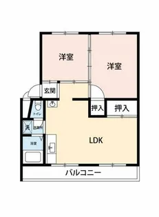 公社賃貸SMALIO 下田部【1-110号室】の間取り