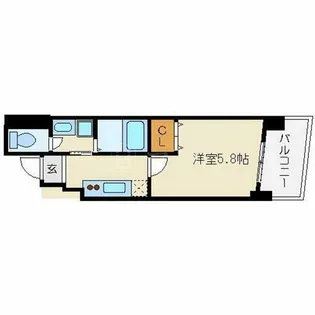 シャトーアスティナ高麗橋【2階】の間取り