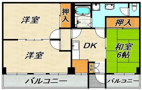 グランディアミ・アモーレ鈴蘭台【1階】の間取り