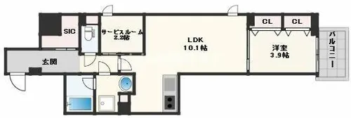 アーバネックス堺筋本町【1004号室】の間取り