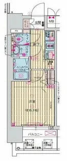 プレサンス緑橋ソレアス【8階】の間取り