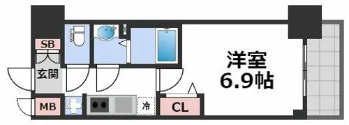 スワンズシティ大阪城コスタ【5階】の間取り