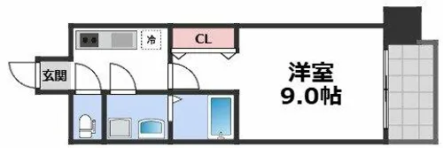 ララプレイス大阪城公園ノルド【5階】の間取り