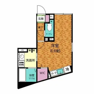 リヴシティ中村公園【404号室】の間取り