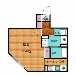 リヴシティ中村公園【405号室】の間取り